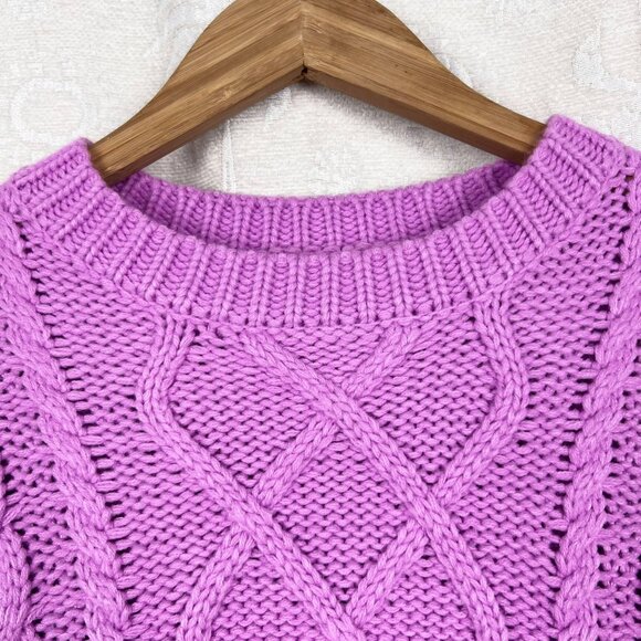 Hyacinth House Scarlett pink red colorblock chunky sweater dress Tuckernuck M - Picture 4 of 10